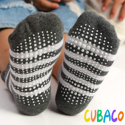 Baby Socks, 12 Pairs Non Skid anti Slip Cotton Grip Socks for Toddler Baby Kids