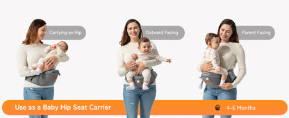 Baby Carrier with Hip Seat - Kangaroo Carrier Baby Body Holder with Waist Strap