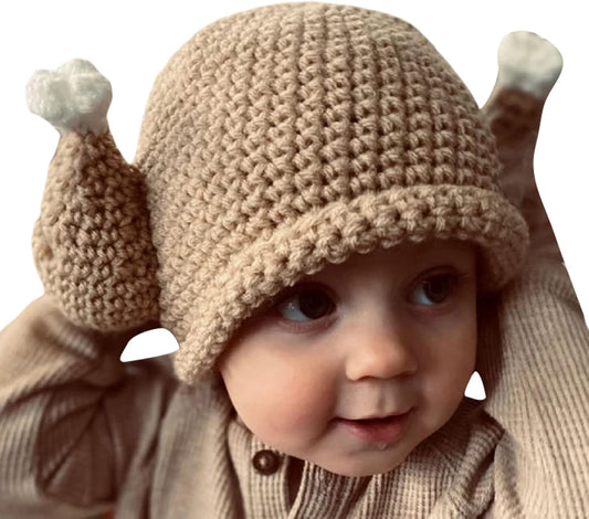 Baby Thanksgiving Turkey Hat Christmas Beanie Winter Crochet Knitted Cap Photo Prop and Carnival Cosplay