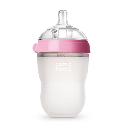 Baby Bottle, Pink, 8 Oz