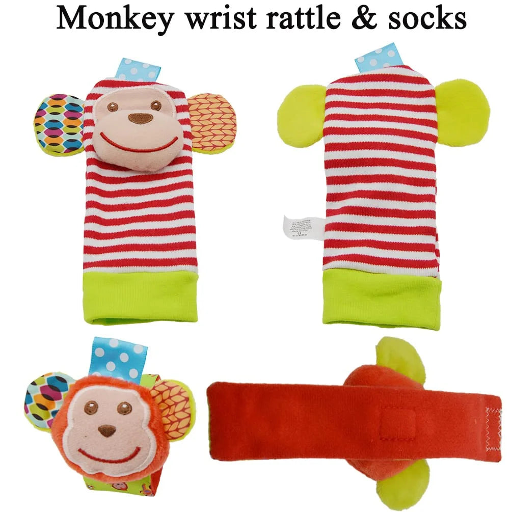 Baby Rattle Socks & Wrist Rattles for Babies 0-6 Months, Baby Toys 0-3-6-12 Months, Foot Rattles Sock for Newborn Toys, Soft Baby Rattles for Boy Girl Present Gift