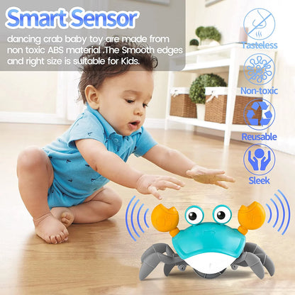 Educational & Sensory Electronic Crawling Crab Baby Toy with Lights, 1-4+, 2 Piece