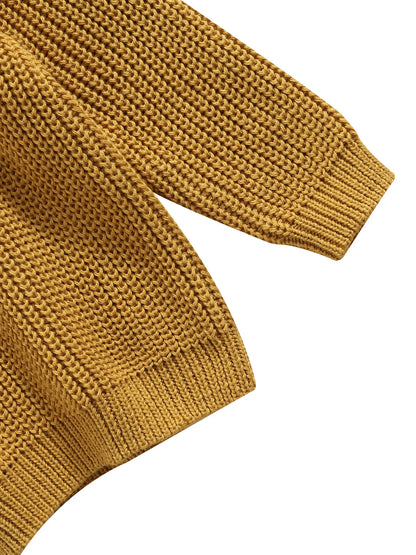 Infant Baby Boy Girl Oversized Knit Sweater Chunky Long Sleeve Pullover Shirt Warm Fall Winter Blouse Top