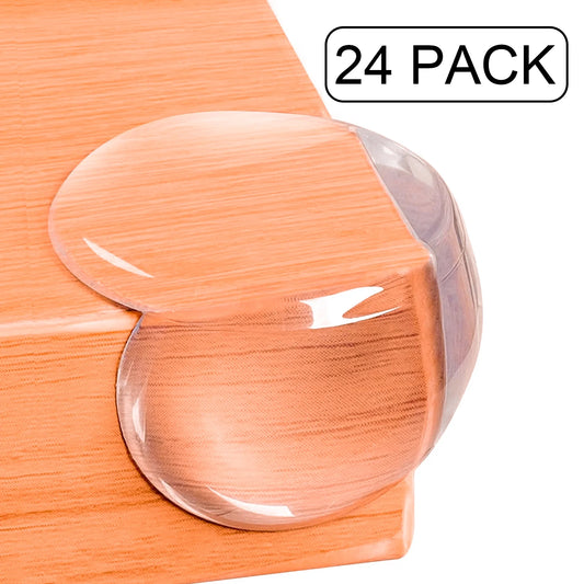 Table Corner Protectors for Furniture Baby Safety Proofing Corner Guards 24 Pack Round