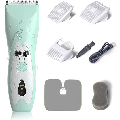 Quiet Baby Hair Clipper Electric Rechargeable Kids Hair Trimmer for Children Grooming Haircut Machine Ceramic Blade Waterproof