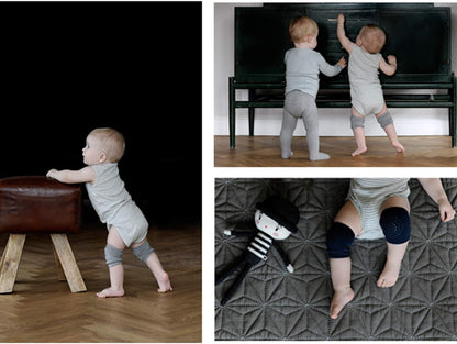 8 Pairs Baby Crawling Anti-Slip Knee Baby Knee Pads for Crawling and Safety Walking anti Slip,Unisex Baby Toddlers Kneepads, 2Light Pink+ 2Dark Grey+ 2Green+ 1Black+ 1Gray