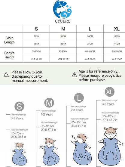 Baby Sleeping Bag Sleeves Detachable Kids Wearable Blanket Toddlers