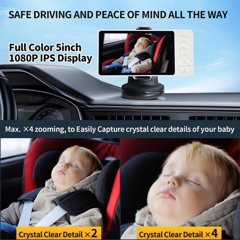 Baby Car Camera Backseat Wireless Baby Monitor with Camera (Max. Range 1000FT...