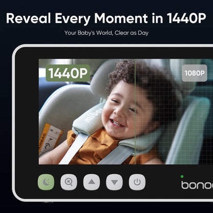 2K Baby Car Camera Monitor with Full Crystal Night Vision and 360° Rotating Wide View Dual Cameras