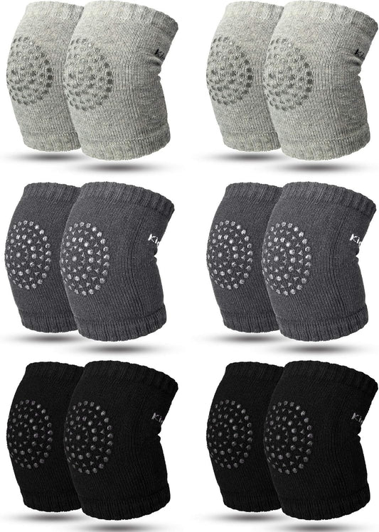 6 Pairs Crawling Knee Pads Anti-Slip Baby Knee Protectors Toddlers Leg Warmers