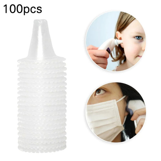 Ear Thermometer Cover for ,Ear Thermometer Cover Replacement,100Pcs PP Plastic Ear Thermometer Probe Protective Cover Replacement Accessory For