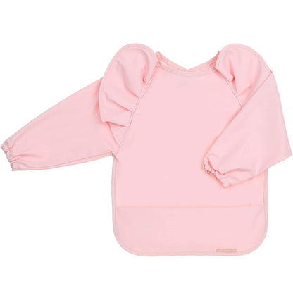 Waterproof Long Sleeve Baby Bibs for Baby Girl, Waterproof Bibs - Wipe Clean, Washable - Long Sleeve Feeding Bibs for Babies & Toddler with Food Catcher - Wearable Baby Smock for Eating…