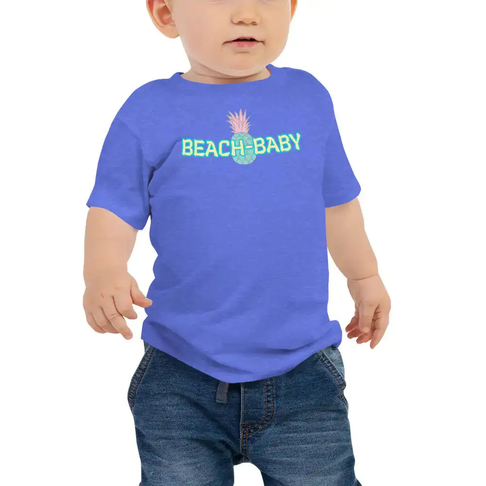 Beach Baby Short Sleeve Tee – Tropical Seas Cotton Jersey T-Shirt for Infants