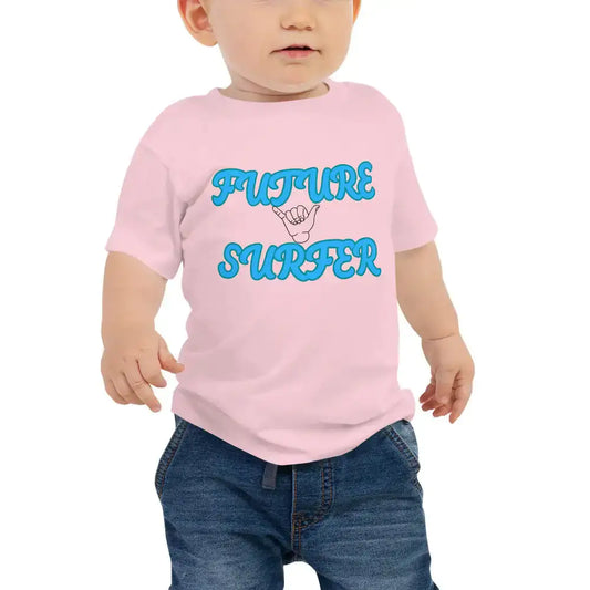 Future Surfer Baby Tee – Tropical Seas Short Sleeve Cotton Shirt