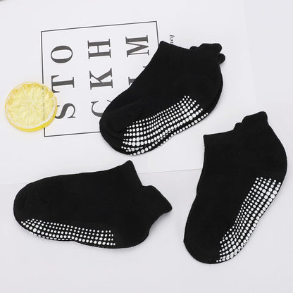 Non Slip Toddler Socks Baby Boys Girls anti Skid Grip Socks 3-5T Black
