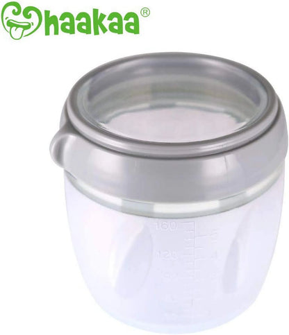 Manual Breast Pump with Storage Milk Bottle for Breastfeeding 100% Food Grade Silicone BPA PVC and Phthalate Free (4Oz/100Ml Pump + 160Ml Storage Milk Bottle)