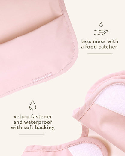 Waterproof Long Sleeve Baby Bibs for Baby Girl, Waterproof Bibs - Wipe Clean, Washable - Long Sleeve Feeding Bibs for Babies & Toddler with Food Catcher - Wearable Baby Smock for Eating…