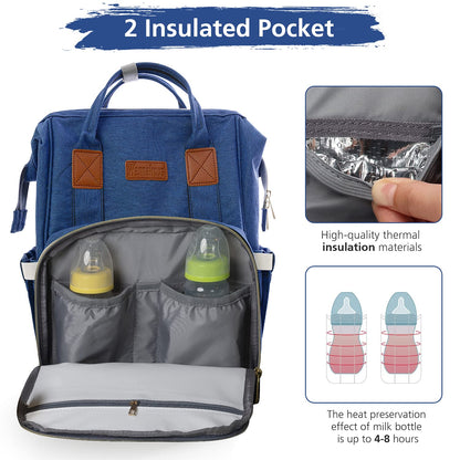 METERO Diaper Bag Backpack,  Baby Nappy Changing Bags, Best Travel Bag Backpack for Moms Dads, Large Capacity & Waterproof
