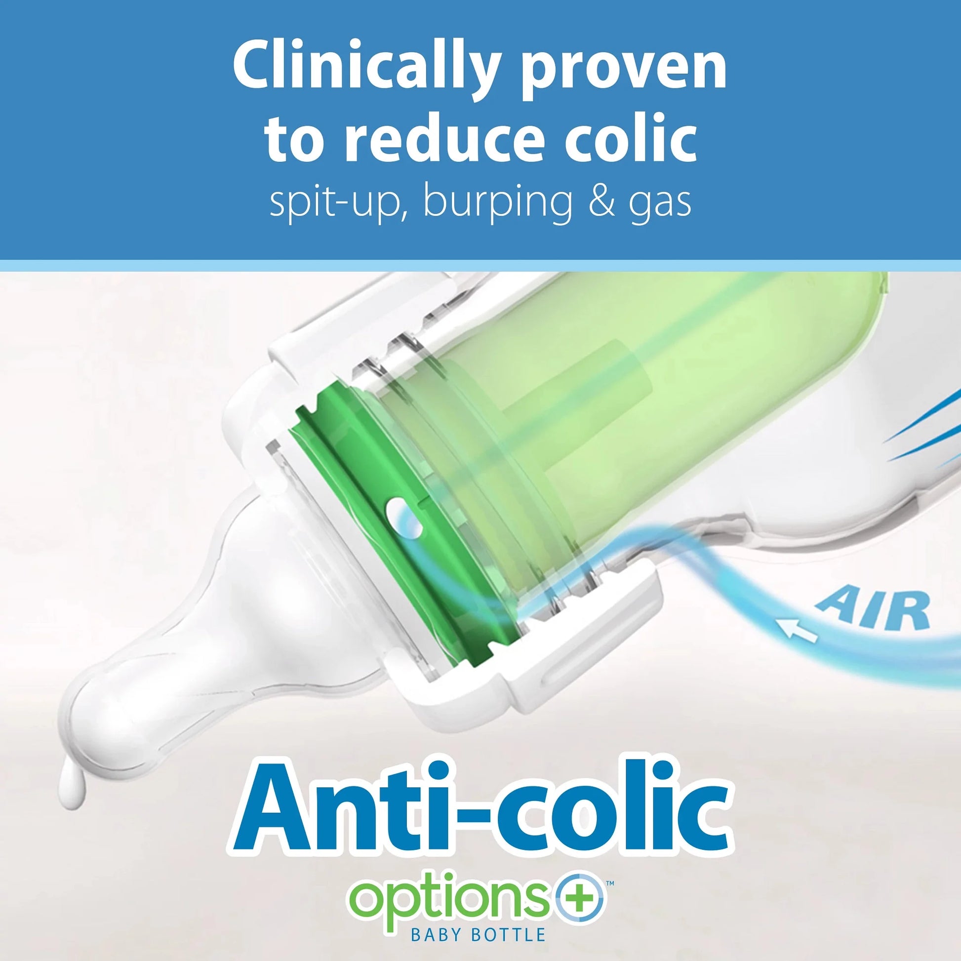 Anti-Colic Options+ Narrow Glass Bottle Starter Set, 4Oz / 8Oz Bottles, Levels 1, 2 Nipples, and Happypaci Pacifier