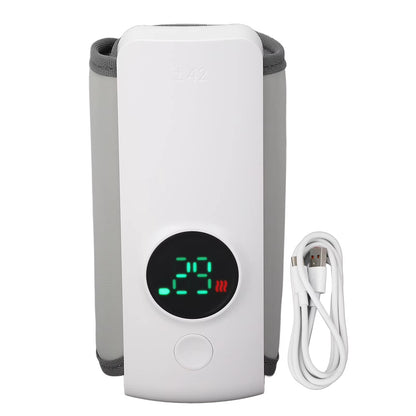 Portable Bottle Warmer Fast Heating Accurate Temperature Control Milk Bottle Warmer Cover Multifunctional ABS Leather for Home