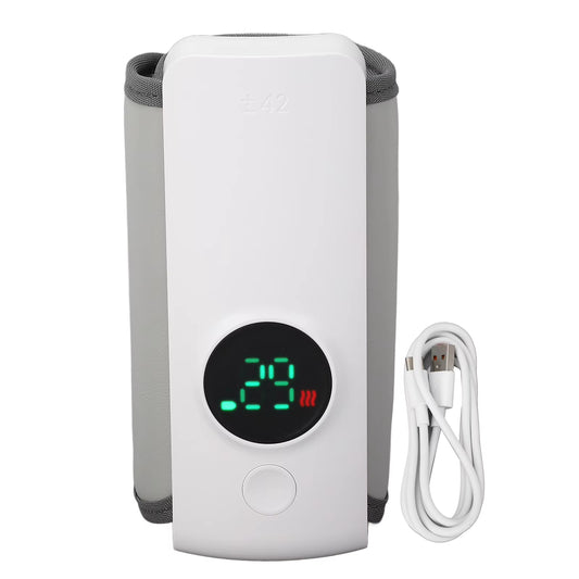 Portable Bottle Warmer Fast Heating Accurate Temperature Control Milk Bottle Warmer Cover Multifunctional ABS Leather for Home