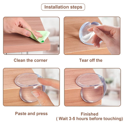 Table Corner Protectors for Furniture Baby Safety Proofing Corner Guards 24 Pack Round