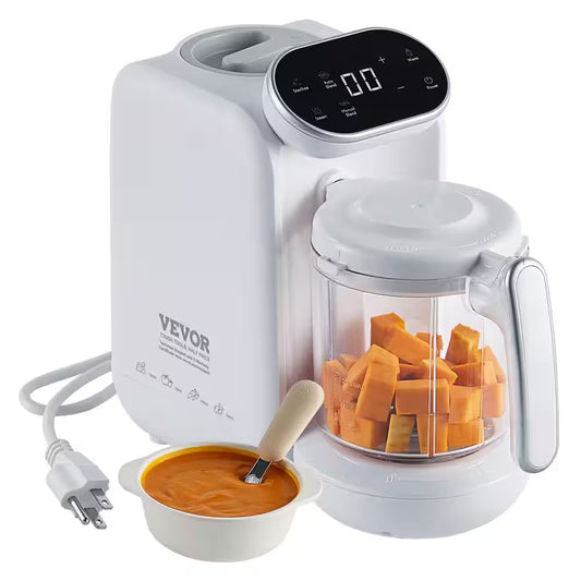 25.36 Oz. 50 Speed White Baby Food Puree Blender Baby Food Maker 430-Watt 750 Ml Tritan Bowl SUS304 Stainless Steel
