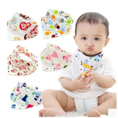 Baby Bibs Triangle Cotton Cartoon Child Baberos Bandana Bibs Babador Dribble Bibs Newborn Slabber Absorbent Cloth
