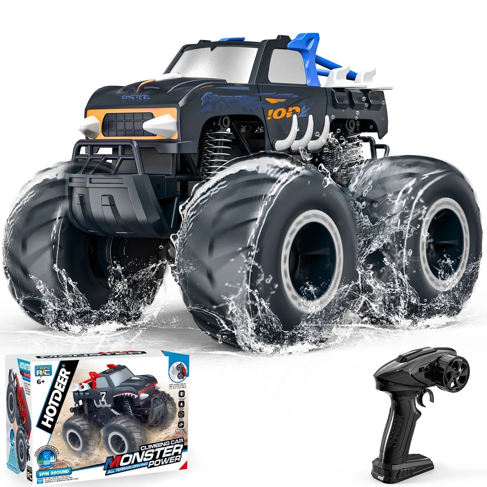 1:16 Remote Control Cars , Waterproof 4WD RC Monster Truck Toys Gifts for Kids Adults