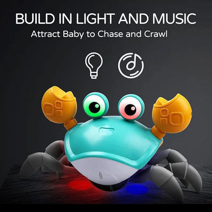 Educational & Sensory Electronic Crawling Crab Baby Toy with Lights, 1-4+, 2 Piece