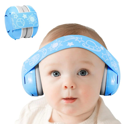 711TEK Baby Ear Muffs for Noise Protection – Adjustable Headband & Soft Cushions for Infant Hearing Safety – Soundproof Baby Headphones for Travel, Sleep & Loud Events – Blue