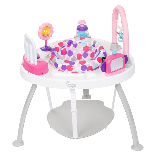 Smart Steps 3-In-1 Bounce N' Play Activity Center plus with STEM Toys, Princess Pink