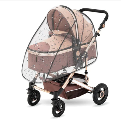 Universal Baby Stroller Rain Cover – Waterproof, Windproof & Clear Window Shield