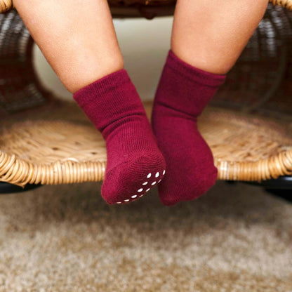 12 Pack Baby Toddler Socks Non Slip Grip Cotton Crew Socks for Boys Girls Infants Kids