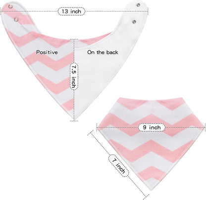 Baby Bandana Drool Bibs for Boys, Girls, Baby Unisex Cotton Bibs 4/8/10 Pack Soft and Absorbent
