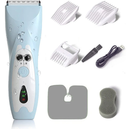 Quiet Baby Hair Clipper Electric Rechargeable Kids Hair Trimmer for Children Grooming Haircut Machine Ceramic Blade Waterproof