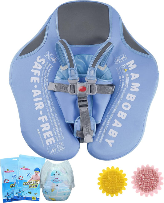 Baby Pool Float with Canopy,Non Inflatable Baby Swim Float,Upgrade Soft Skin-Friendly Material Infant Pool Float with UPF 50+ UV Sun Protection Canopy