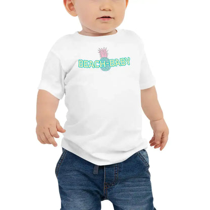 Beach Baby Short Sleeve Tee – Tropical Seas Cotton Jersey T-Shirt for Infants